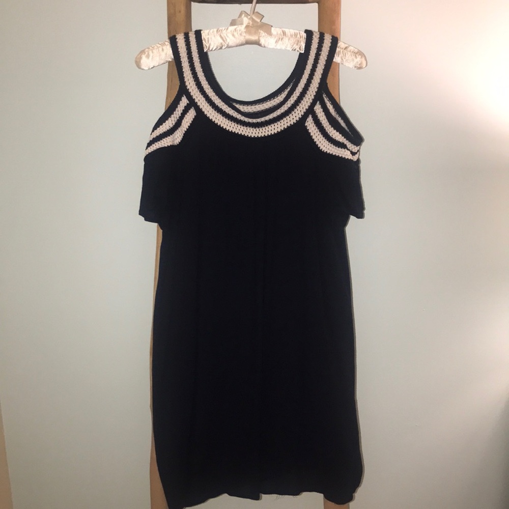 Nautical Dress- navy and white